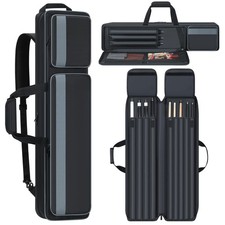 Pool Cue Case 4x5, Pool Cue Carrying Case Soft Padded Billiard Stick Bag with Mu