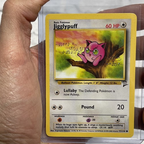 Jigglypuff 77/130 Pokémon Base Set 2 NM Vintage Vtg Nintendo Card WOTC TCG