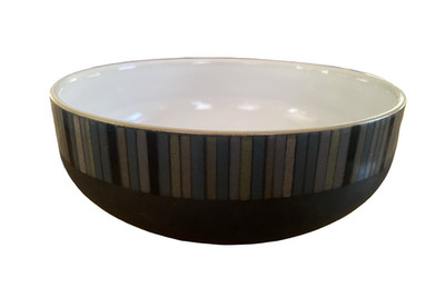 DENBY England JET STRIPE CEREAL SOUP  BOWL 6'' VGC