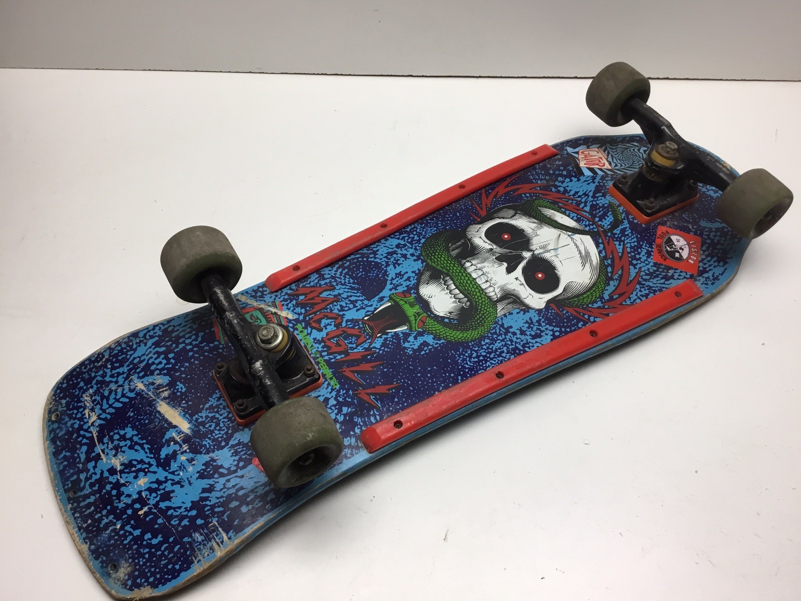 Vintage Powell Peralta 1980 Mike McGill Skateboard Gull Wing Trucks Slime Ball