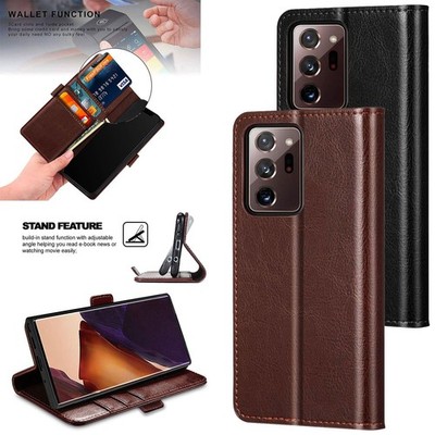 For Samsung Galaxy Note20 Ultra/Note20 Card Wallet Flip Leather Pouch Case Cover