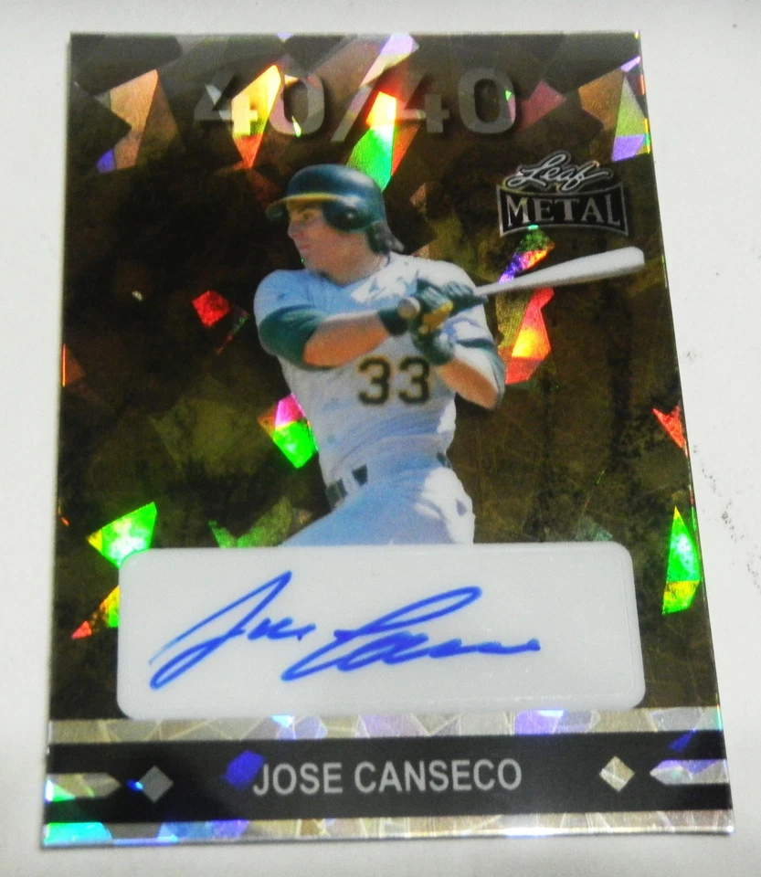 Mark McGwire Jose Canseco Dual Auto 1/3 2024 Leaf Collective Metal Crystal - Image 2 of 4