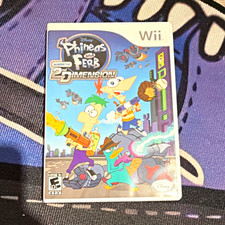 Disney Phineas and Ferb Across the 2nd Dimension Wii Manual E10+ NTSC-U/C