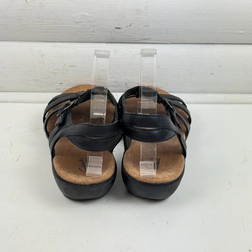 Clark’s Collection Black Leather Boho Greek Gladiator Style Strappy Sandals UK 7 - Picture 6 of 9