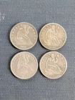 Lot Of 4 Seated Liberty Half Dollars. 1839, 1842-o, 1850-o, 1853-o