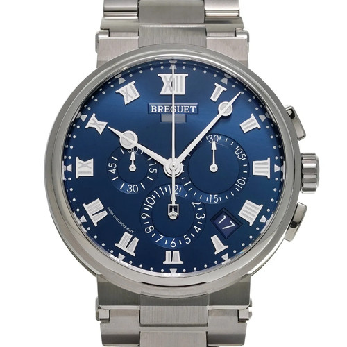 Breguet Marine 5527TI / Y1 / TWO ( 5527) 42.3mm Titanium Blue Wristwatch #WW630