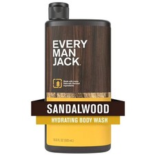 Every Man Jack Sandalwood Hydrating Mens Body Wash For All Skin Types - 16.9 oz