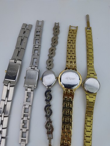 5 x Ladies Wrist Watches ECLIPSE CBD EDOX GUESS DKNY Bulk Job Lot Vintage - Picture 10 of 11