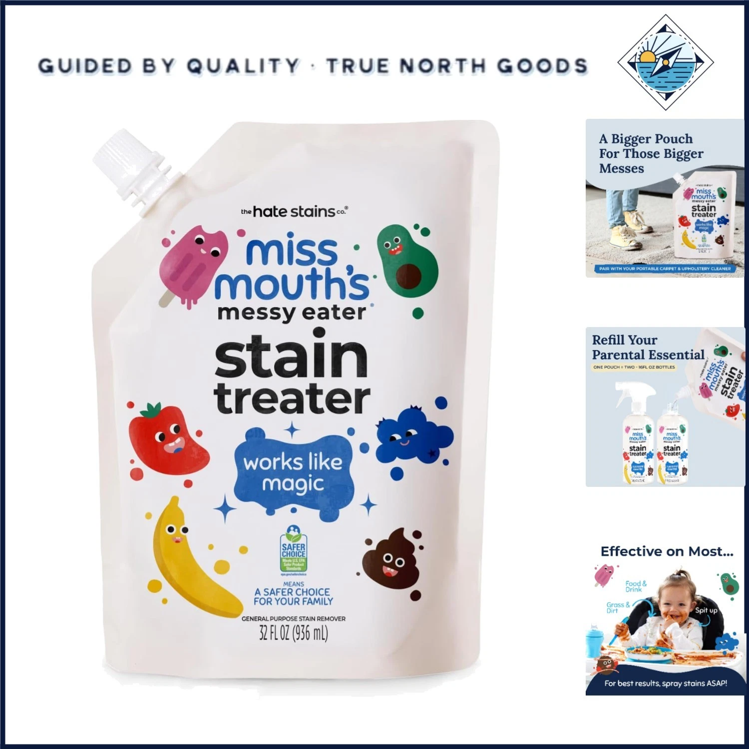 Concentrated Stain Remover Spray for Fruit Juice, Baby Food and More
