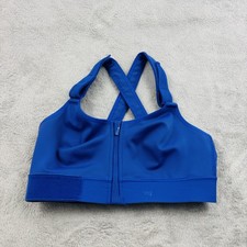 Shefit Flex Sports Bra Women 1Luxe Blue Front Zip Adjustable High Impact Support