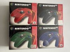 Lot 4 Manettes Officielles En Boite Pour Console Nintendo 64 N64