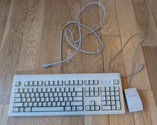 Vintage APPLE Design Macintosh Keyboard M2980 Beige Wired Mouse G5431 Untested