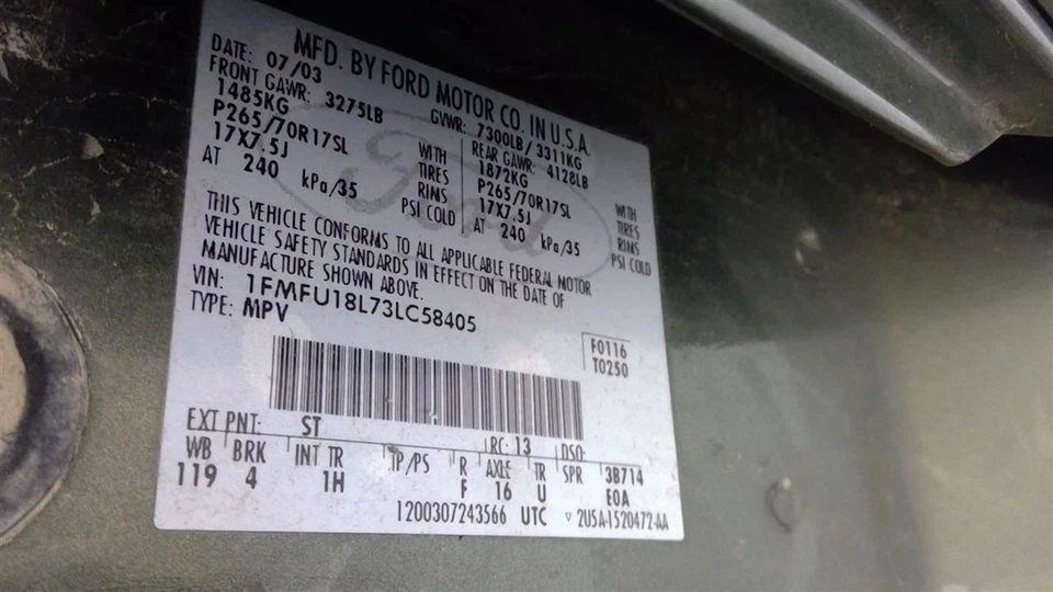 Cuadro de instrumentos Ford Expedition 2003 2L1Z10849AA 3446 Foto 3 de 4