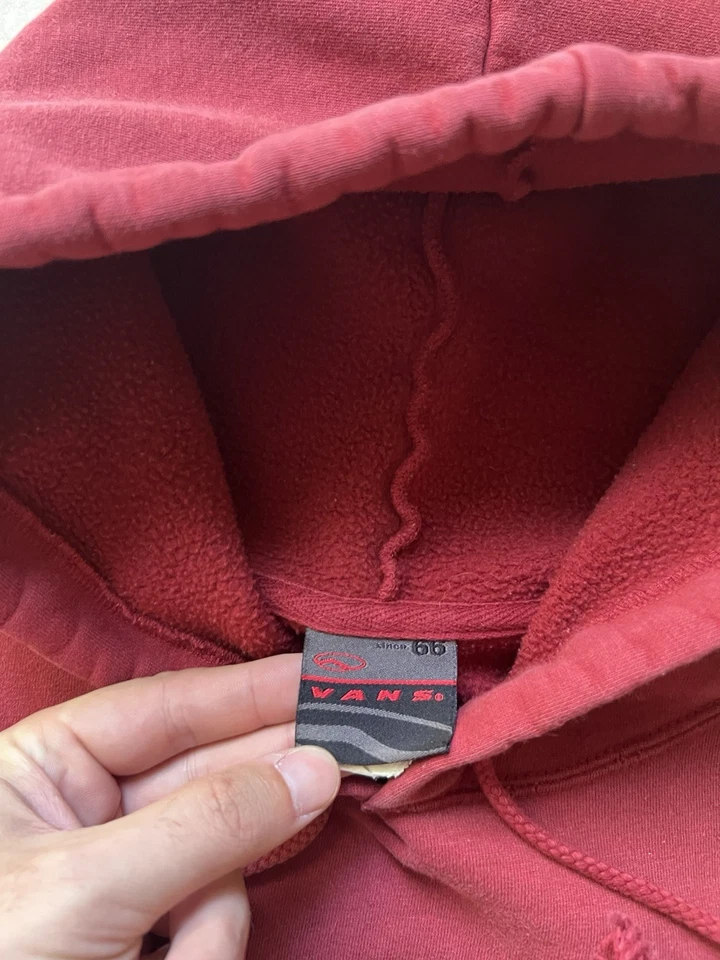 De Colección Vans Skateboarding Rojo/Dorado Pullover Sudadera con Capucha Suéter Talla XL 90s Y2K Foto 4 de 4