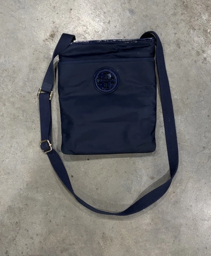 Bolsa tiracolo Tory Burch náilon azul marinho - Imagem 4 de 4