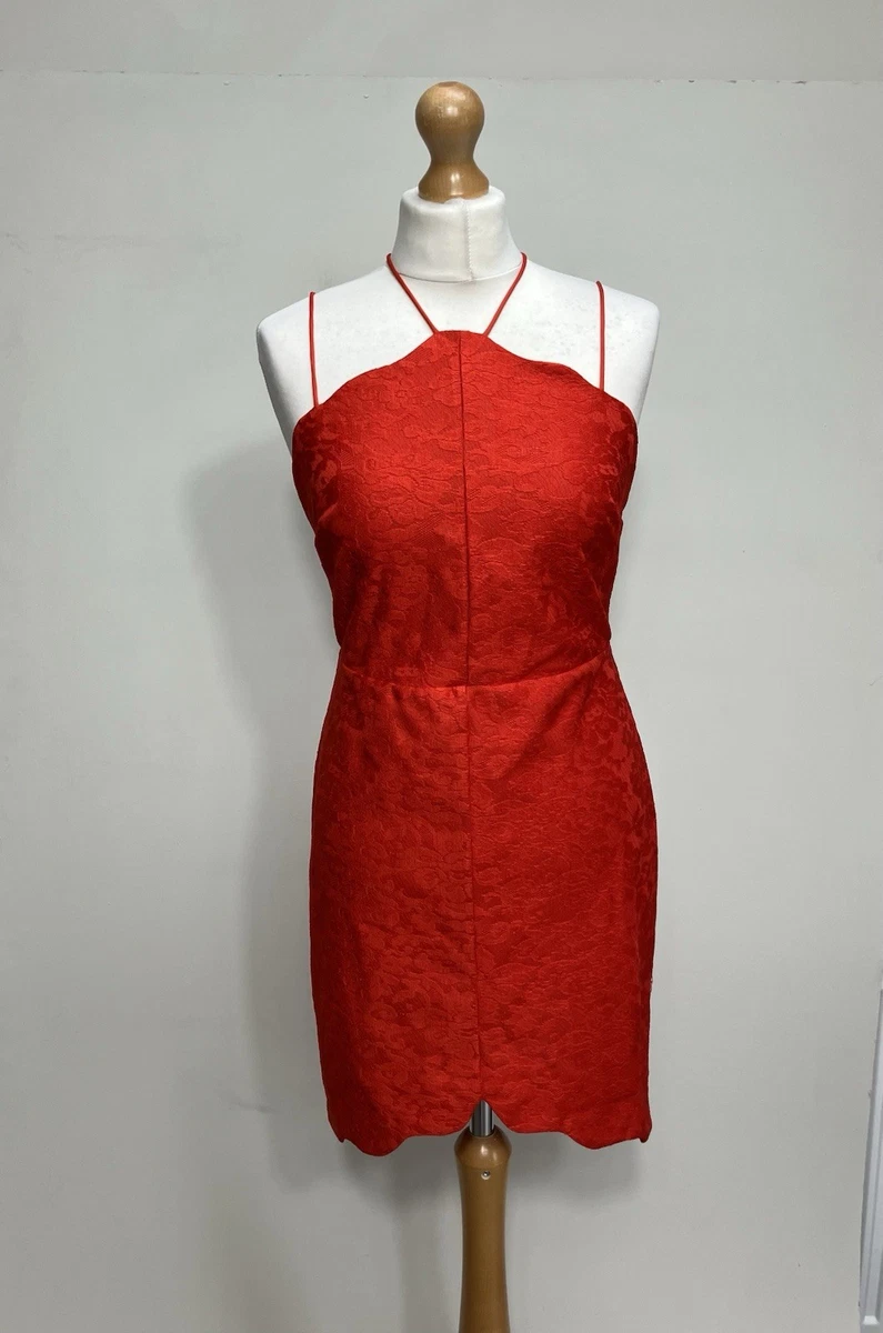 strapless open back dress Topshop Red Floral Mini Wrap Dress
