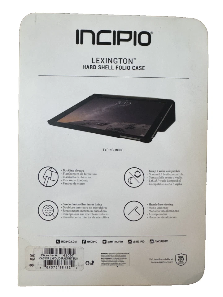 Incipio Lexington Hard Shell Folio Case Apple iPad Mini 1/Mini 2/Mini 3 - Black - Image 2 of 2