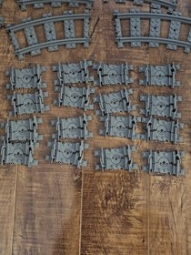 Lego City Train Track Lot 7499 + 7895 (x3) Switches, Curves, Flexible Segments