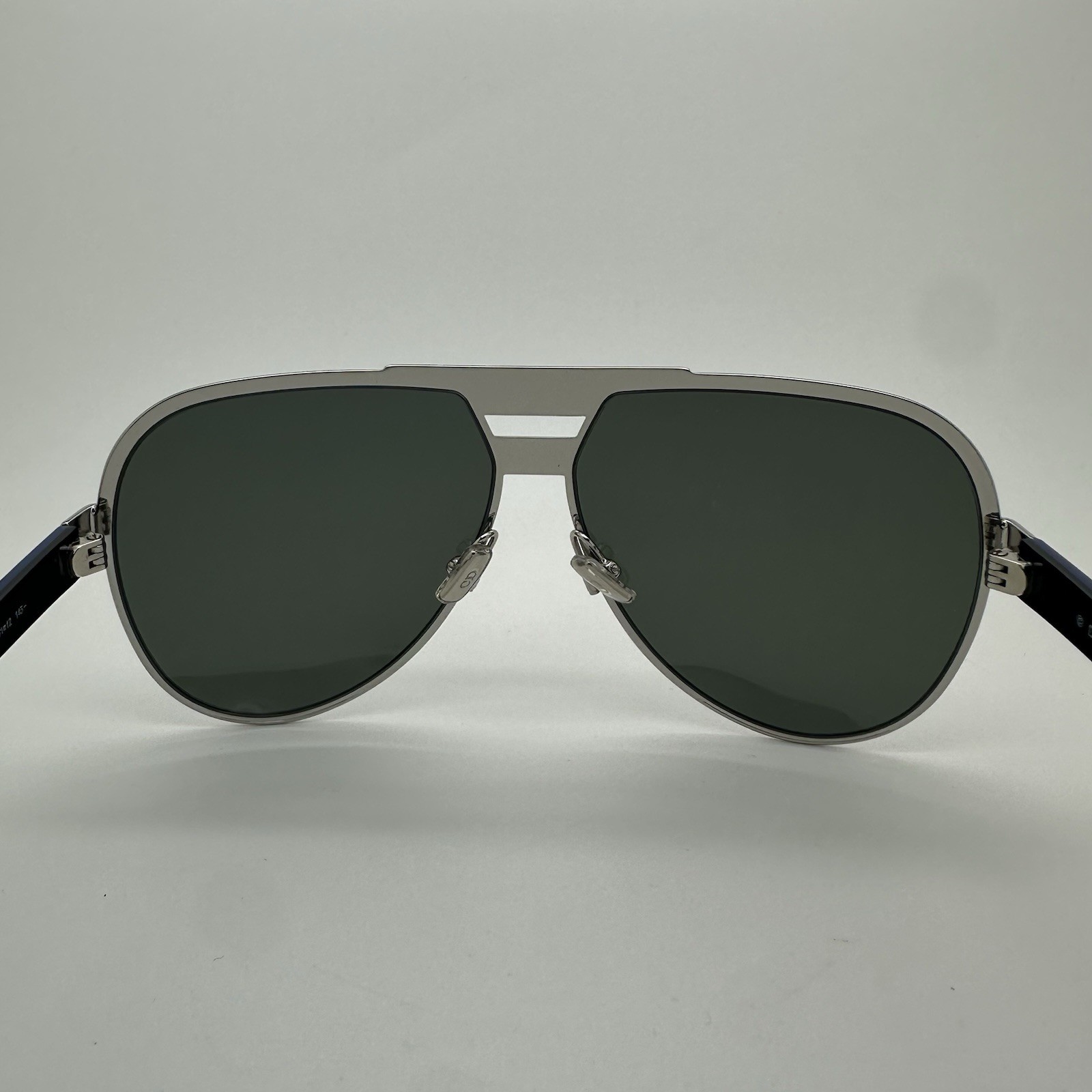NEW Dior Homme Aviator Sunglasses Black Silver Mirror FORERUNNER AUTHENTIC 61mm image 5