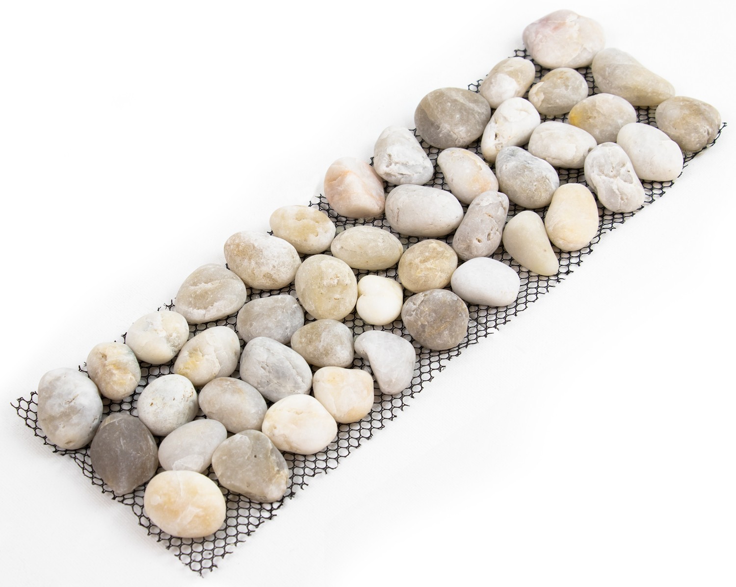 Woodside Pebble Strip Decorative Garden Lawn/Flower Bed Border Edging, Pack of 8
