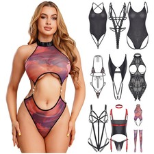 Biancheria da notte donna sexy abbigliamento da spiaggia tuta stretta sfoderabile body nylon