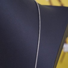 30  , 1mm, vintage Sterling silver box chain, Italy 925 necklace