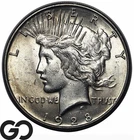 1928-S Peace Dollar, Choice AU++/Unc