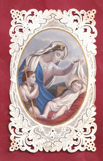 Très Rare Image Pieuse Canivet Holy Card Chromo Amour Maternelle De La Vierge