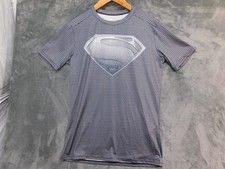 Cody Lundin Sport Shirt Mens Large Gray Superman Logo Lightweight Athletic Tee