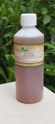 ORGANIC HERBAL REMEDIES Organic Milk Thistle Tincture (500ml) 1:2 Ratio. High Strength Herbal Extract
