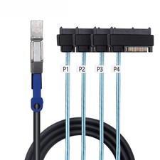 SAS HD SFF-8644 to SFF-8482 29P 2-in-1 SATA hard disk data cable
