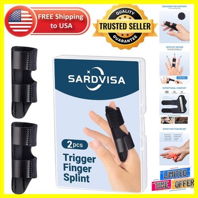 Durable Trigger Finger Brace - 2 Adjustable Splints for Effective Pain Relief
