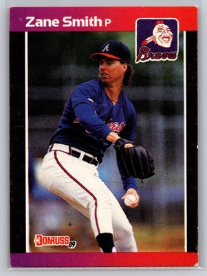 1989 Donruss #499 Zane Smith Atlanta Braves Left Handed Pitcher Baseball