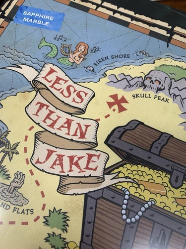 LESS THAN JAKE Uncharted Sapphire Marble Colored Vinyl Limited Records & LPs New - Picture 2 of 3