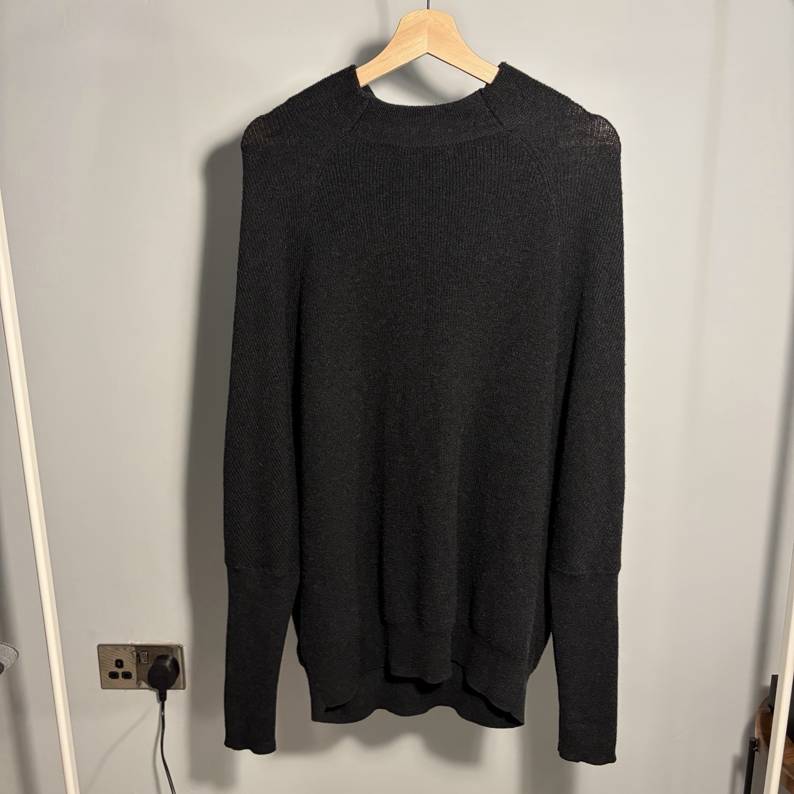 AllSaints Women's Wool And Cashmere Roll Neck Ridley Jumper, Black, Size Medium image 8