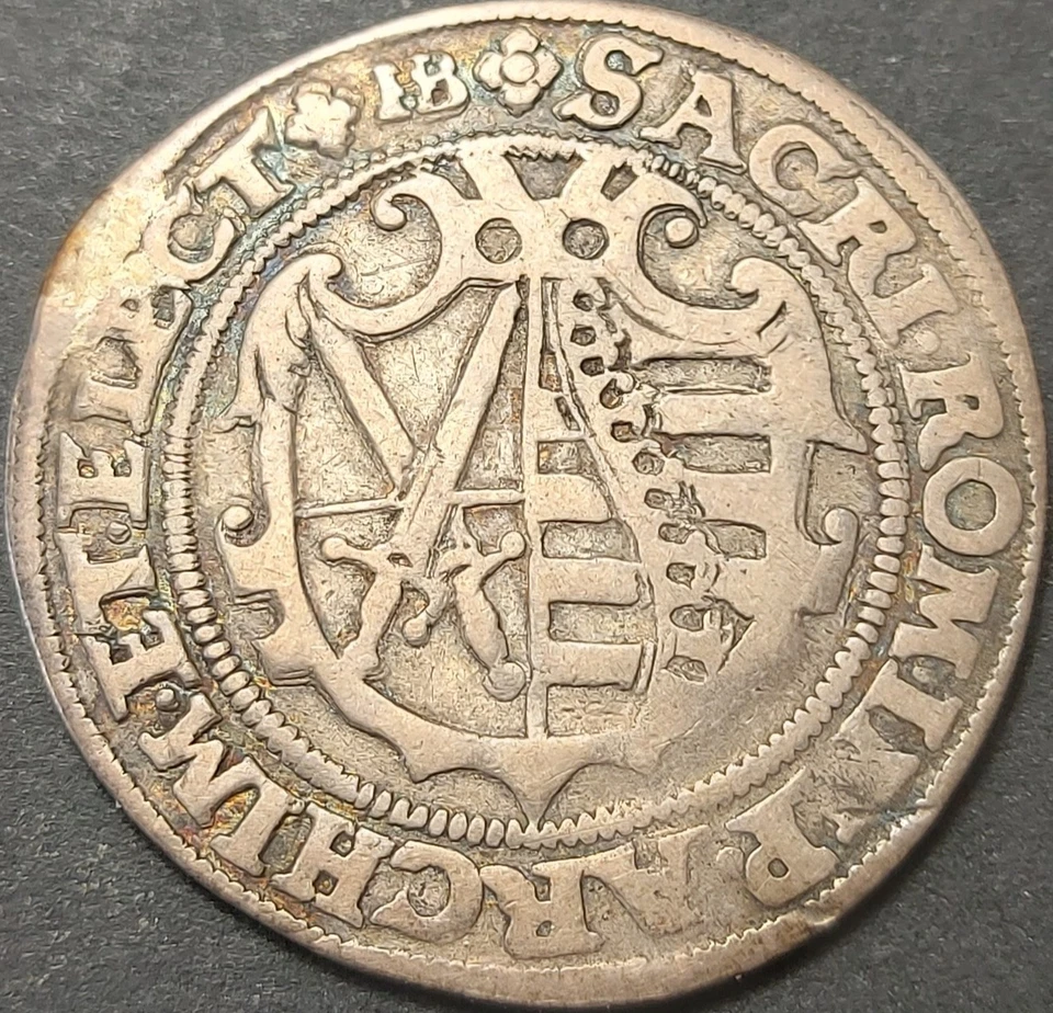 GERMANY STATES ELECTORATE OF SAXONY 1/4 THALER MB#190 VF++ AUGUST I. (1553-1586) - Image 4 of 4