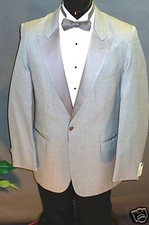 Pearl Grey Peak Lapel - Bill Blass - 1 button Tuxedo 10300