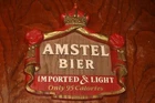 Vintage 1982 Beer Sign Amstel Bier Imported & Light Only 95 Calories Mancave