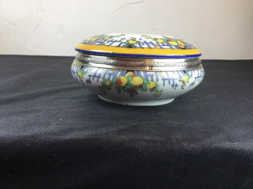 # Bonbonnière BOITE en PORCELAINE et ARGENT minerve - Picture 4 of 7