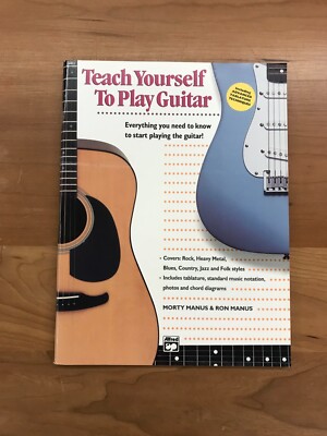 1991 Alfred Publishing Teach Yourself to Play Guitar Music Book
