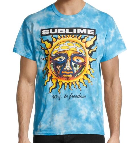 Lizenziertes T-Shirt Rock Band Sublime 40 Unces to Freedom grafische Krawatte gefärbt neu - Bild 1 von 2