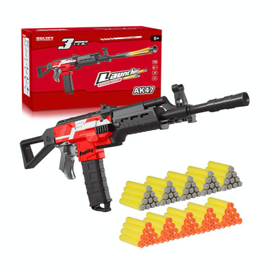 Nerf Gun Compatible AK 47 Foam Dart Gun FULLY AUTOMATIC Boy's Toy Gun Blaster | eBay