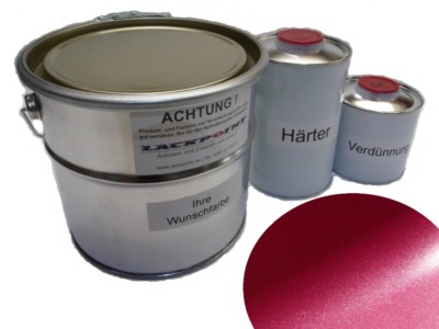 7 Liter Set 2K Car Paint Brilliant Pink Metallic Matte No Clear Coat Lackpoint