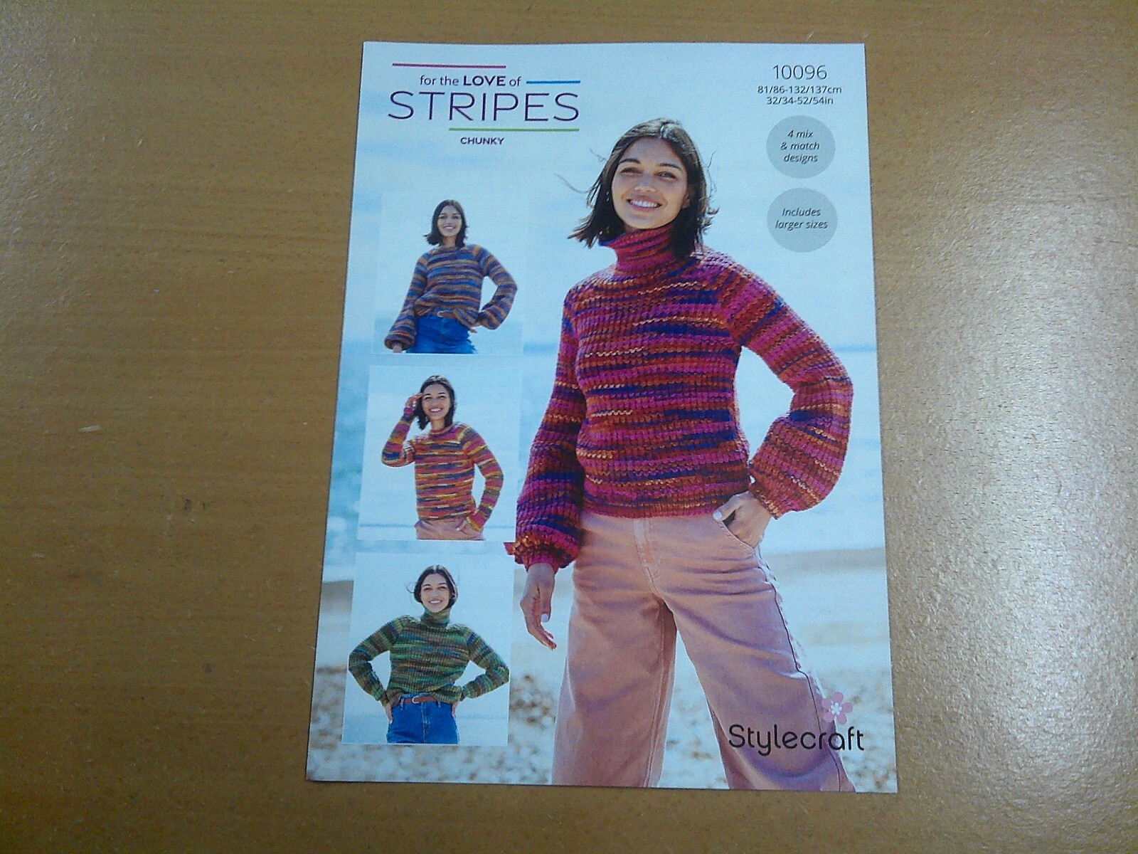 Stylecraft Chunky Knit Pattern 10096 (4 Designs) 81/86 - 132/137 cm Sweaters