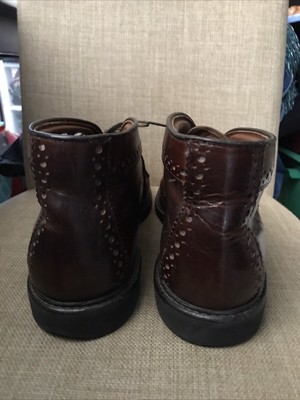Mens Allen Edmonds Bellevue Brown Leather Chukka Lace Up  display picture 1