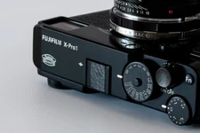 NANIGASHI Brass Hot Shoe Cover Black Hammered Finish Made in Japan