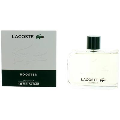 Lacoste Men's EDT Spray Booster Vetiver, Sandalwood and Cedar Base Notes, 4.2 oz