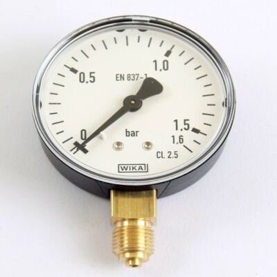 Wika Manometer 0 - 1,5 bar Armatur mit Rohrfeder EN 837-1 G 1/4''