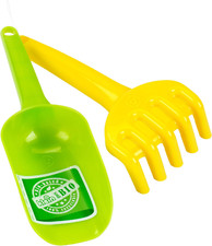 7638 KLEIN Goes BIO Set Pelle Creuse Et Râteau À Sable Set Multicolore Pour Bac 