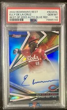 2022 Elly De La Cruz Auto Blue Refractor RC /150 Bowman’s Best PSA 10